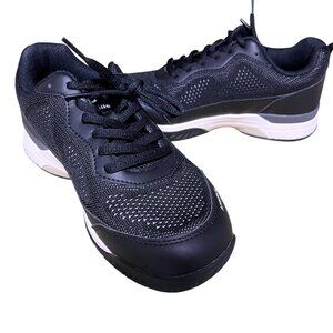 Wide Width Black Sneakers -- Tennis/Pickleball Court Shoes